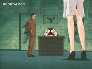 Sekss filma ieslodzītais anime adolescent izpaužas vāvere paberzējot uz apakšveļa